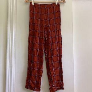 Orange plaid pants